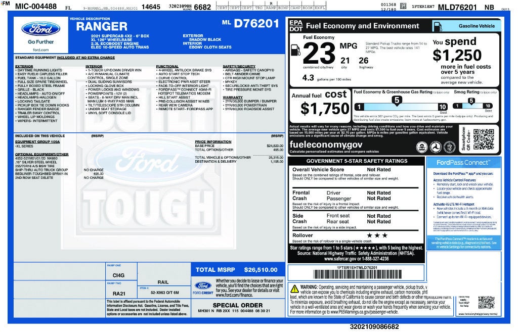 2021 Ford Ranger XL