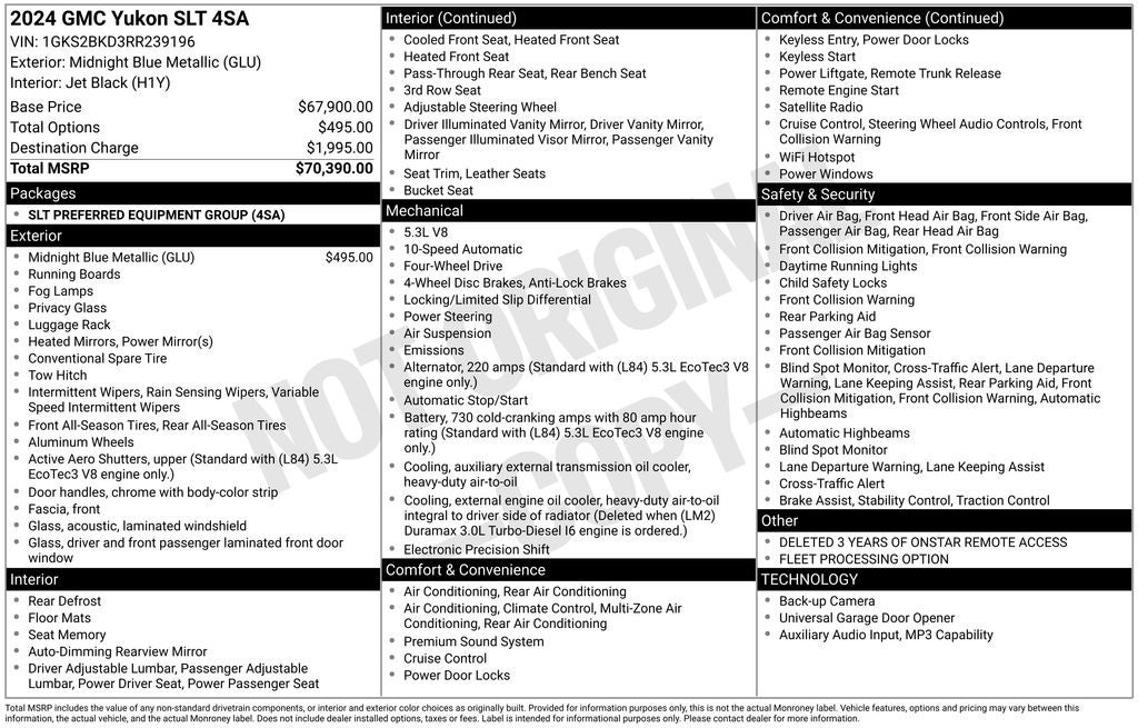 2024 GMC Yukon SLT