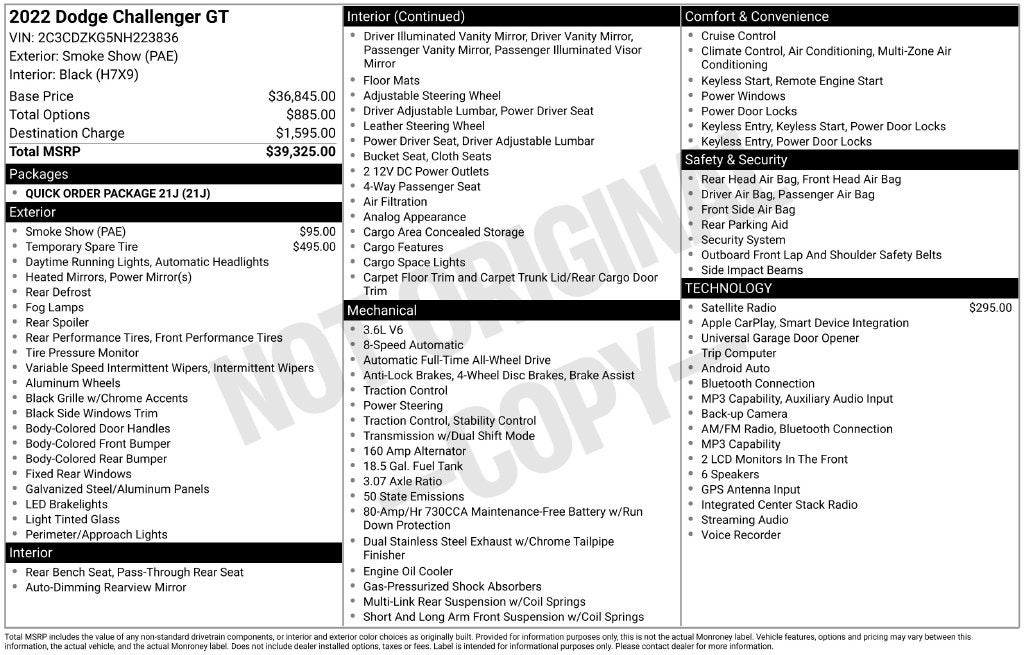 2022 Dodge Challenger GT