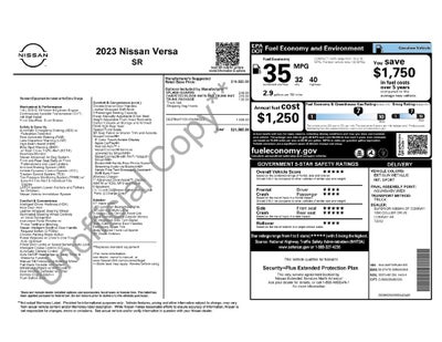 2023 Nissan Versa 1.6 SR
