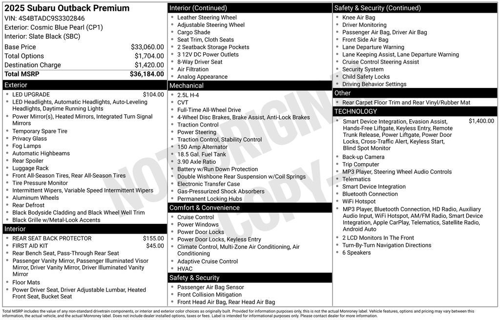 2025 Subaru Outback Premium