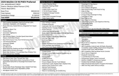 2025 Mazda Mazda CX-90 PHEV Preferred