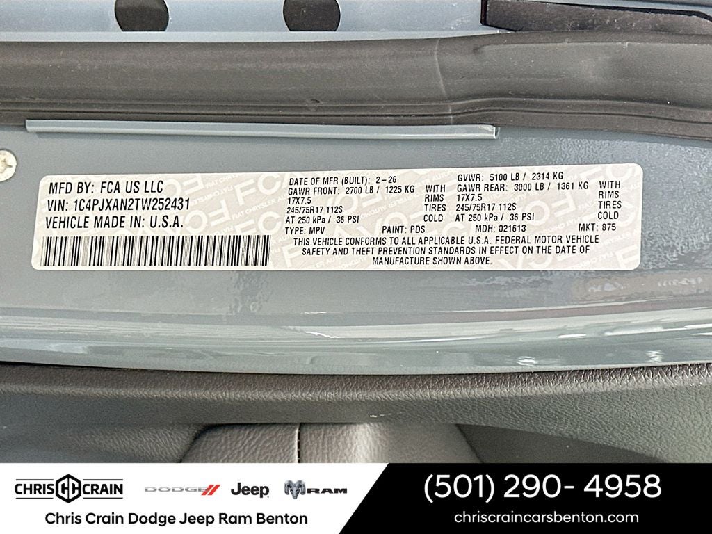 2026 Jeep Wrangler WRANGLER 2-DOOR SPORT S