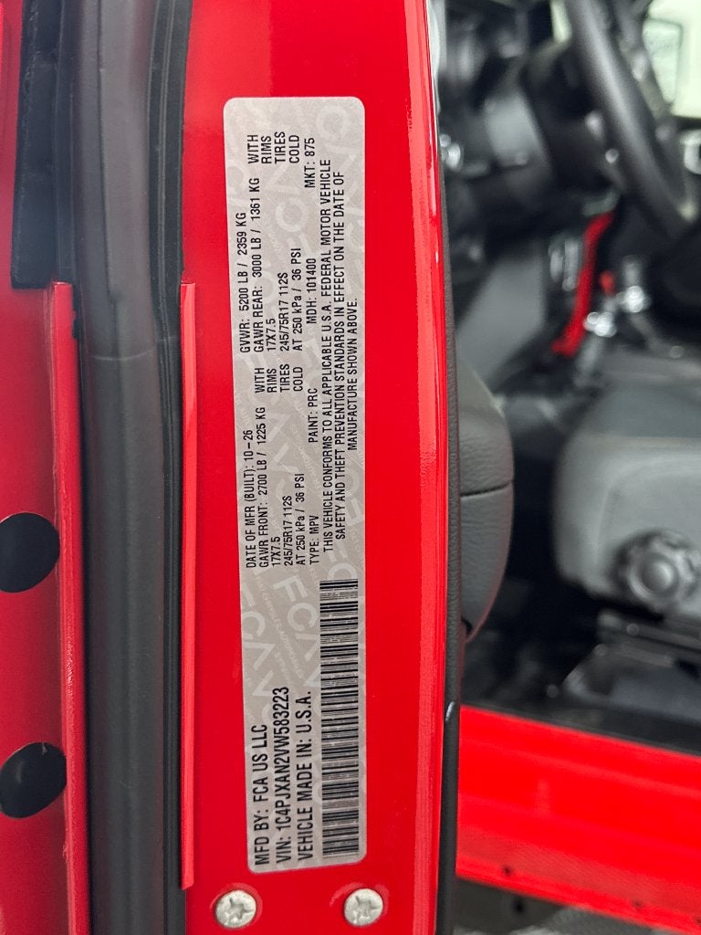 2027 Jeep Wrangler WRANGLER 2-DOOR SPORT