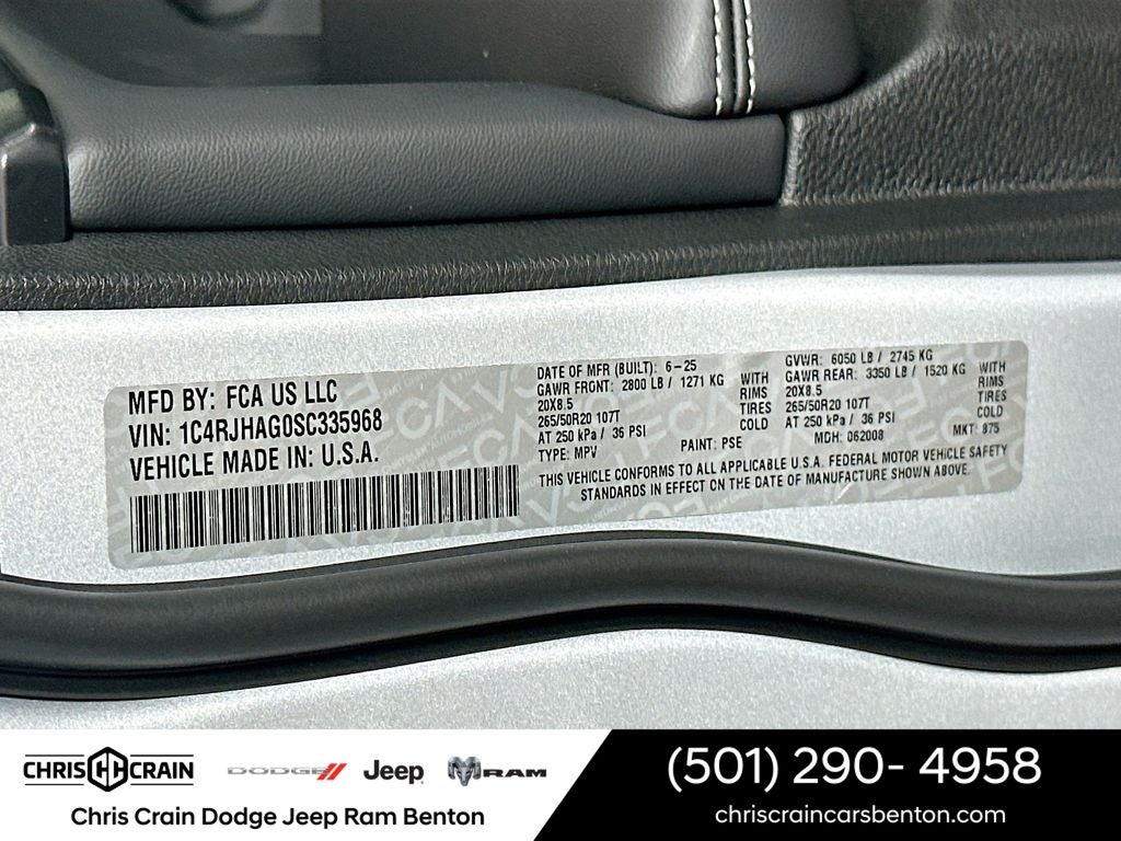 2025 Jeep Grand Cherokee GRAND CHEROKEE ALTITUDE 4X4