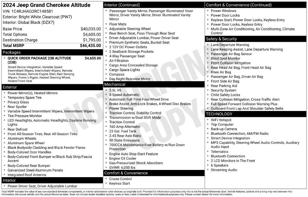 2024 Jeep Grand Cherokee Altitude 4x4