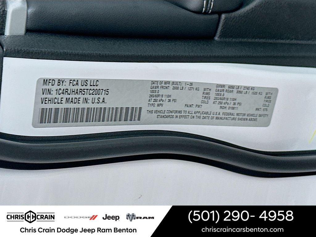 2026 Jeep Grand Cherokee GRAND CHEROKEE LAREDO ALTITUDE 4X4