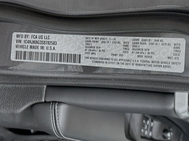 2025 Jeep Grand Cherokee GRAND CHEROKEE L LIMITED 4X4