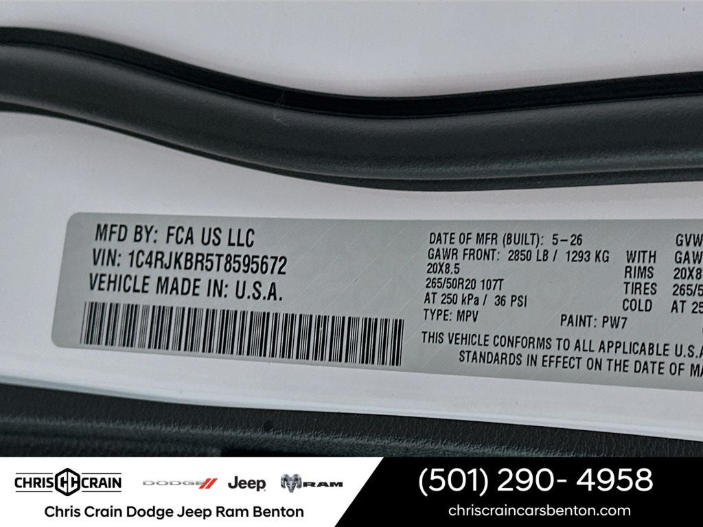 2026 Jeep Grand Cherokee GRAND CHEROKEE L LIMITED RESERVE 4X4