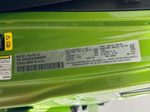 2025 Jeep Wrangler WRANGLER 4-DOOR RUBICON X