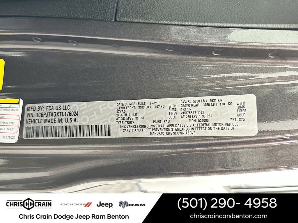 2026 Jeep Gladiator GLADIATOR SPORT S 4X4