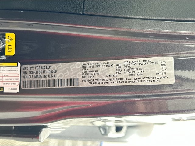 2026 Jeep Gladiator GLADIATOR RUBICON 4X4