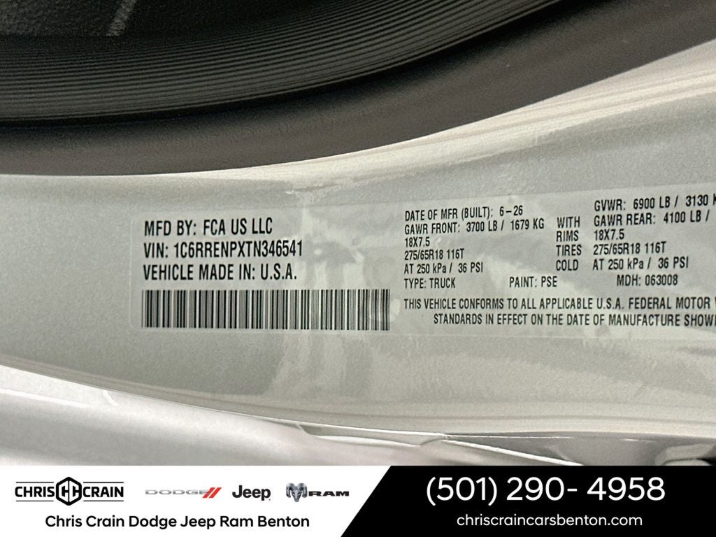2026 RAM 1500 RAM 1500 TRADESMAN CREW CAB 4X2 6'4' BOX