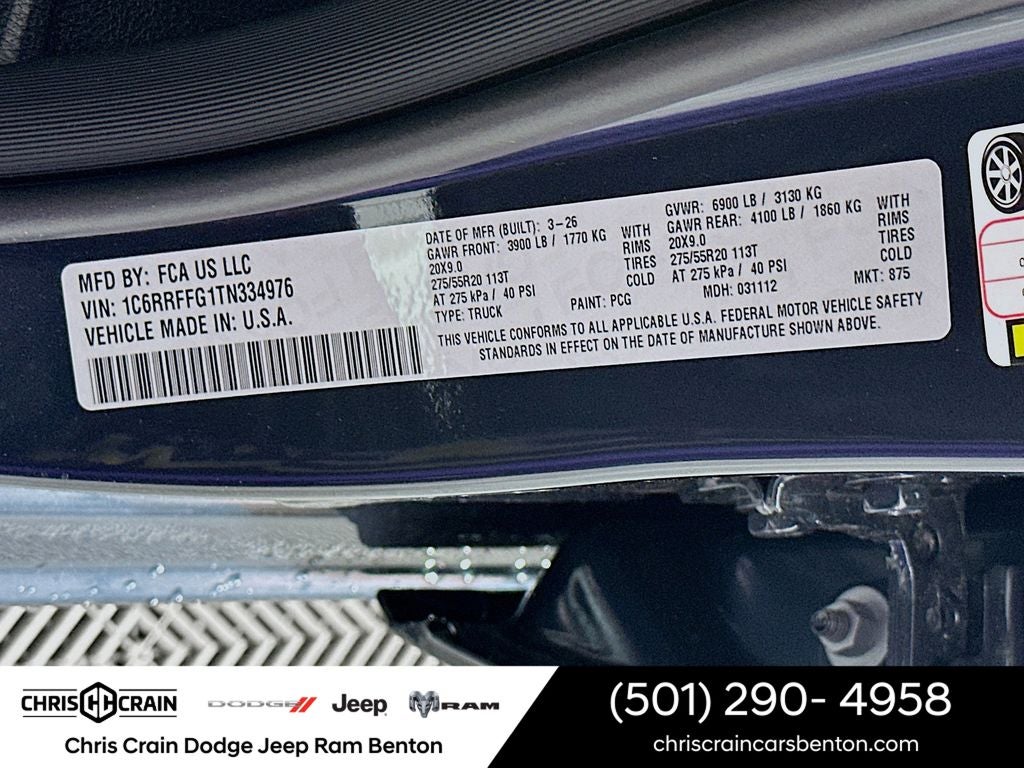 2026 RAM Ram 1500 RAM 1500 BIG HORN CREW CAB 4X4 5'7' BOX