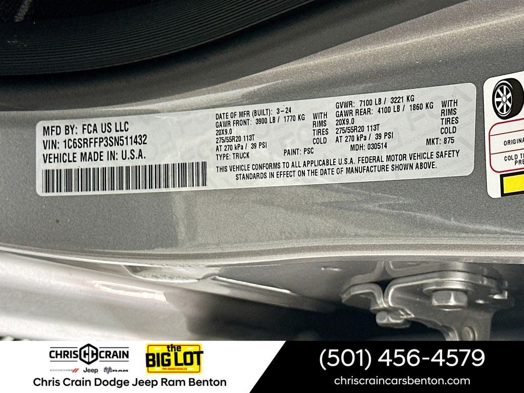 2025 RAM 1500 Big Horn Crew Cab 4x4 5'7' Box