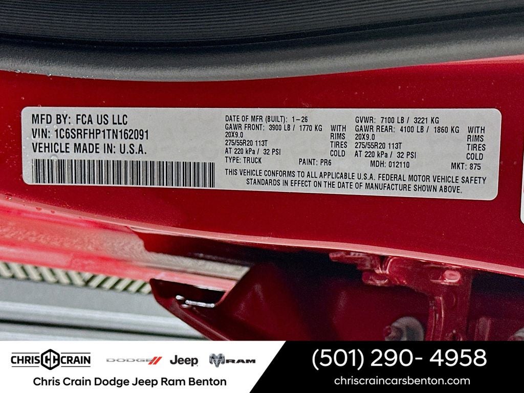 2026 RAM Ram 1500 RAM 1500 LIMITED LONGHORN CREW CAB 4X4 5'7' BOX