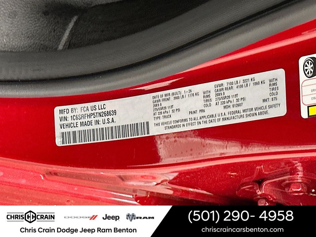 2026 RAM Ram 1500 RAM 1500 LIMITED CREW CAB 4X4 5'7' BOX