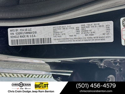 2021 RAM 1500 Laramie Crew Cab 4x4 5'7' Box