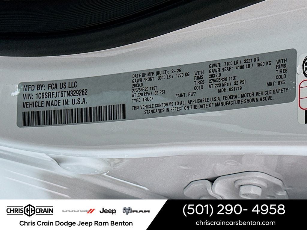 2026 RAM Ram 1500 RAM 1500 LARAMIE CREW CAB 4X4 5'7' BOX