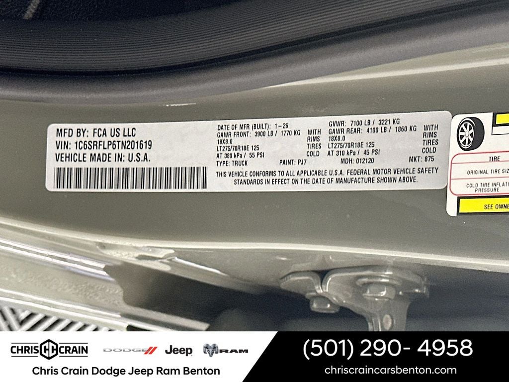 2026 RAM Ram 1500 RAM 1500 REBEL CREW CAB 4X4 5'7' BOX