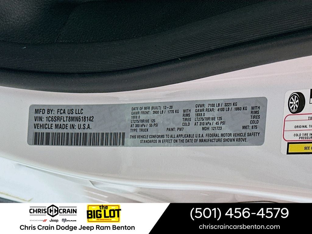 2021 RAM 1500 Rebel Crew Cab 4x4 5'7' Box
