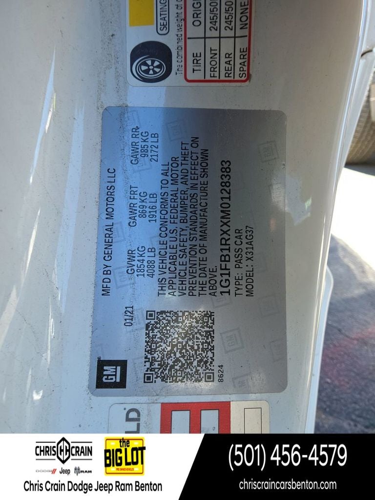 2021 Chevrolet Camaro RWD Coupe 1LS