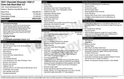 2021 Chevrolet Silverado 1500 4WD Crew Cab Short Bed LT