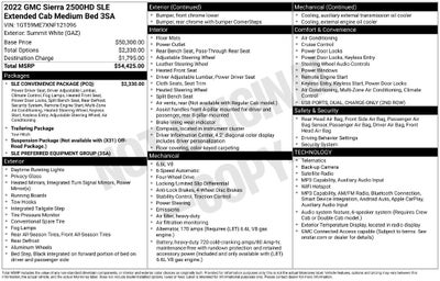 2022 GMC Sierra 2500HD 4WD Double Cab Standard Bed SLE