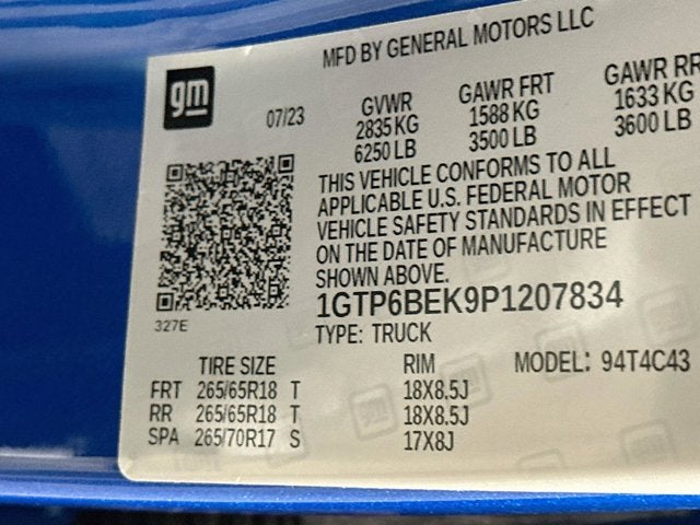 2023 GMC Canyon 4WD Crew Cab Short Box Elevation