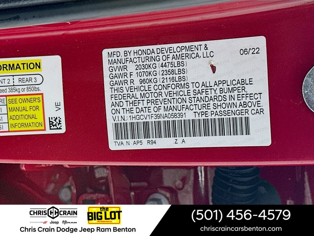 2022 Honda Accord Sport