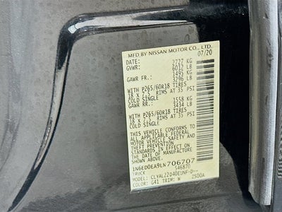 2020 Nissan Frontier Crew Cab SV 4x2