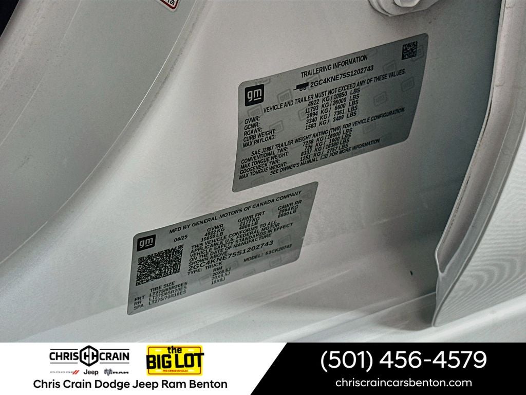 2025 Chevrolet Silverado 2500HD 4WD Crew Cab Standard Bed LT