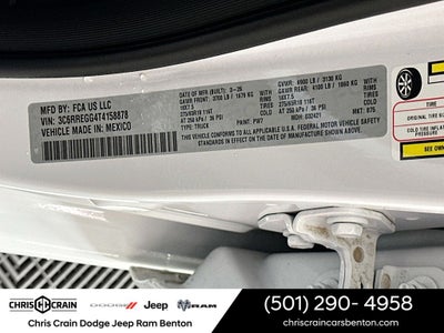 2026 RAM Ram 1500 RAM 1500 TRADESMAN CREW CAB 4X2 5'7' BOX