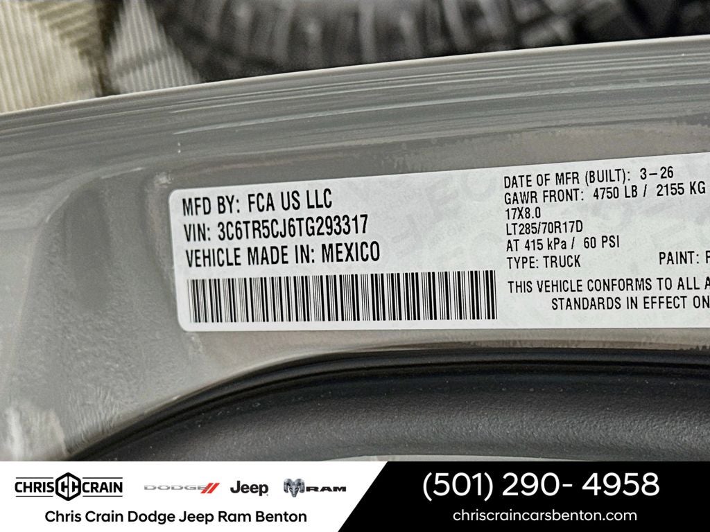 2026 RAM Ram 2500 RAM 2500 TRADESMAN CREW CAB 4X4 6'4' BOX