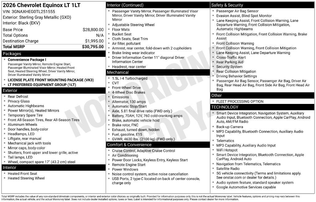 2026 Chevrolet Equinox FWD LT