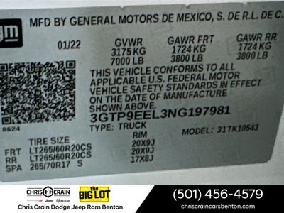 2022 GMC Sierra 1500 Limited 4WD Crew Cab Short Box AT4