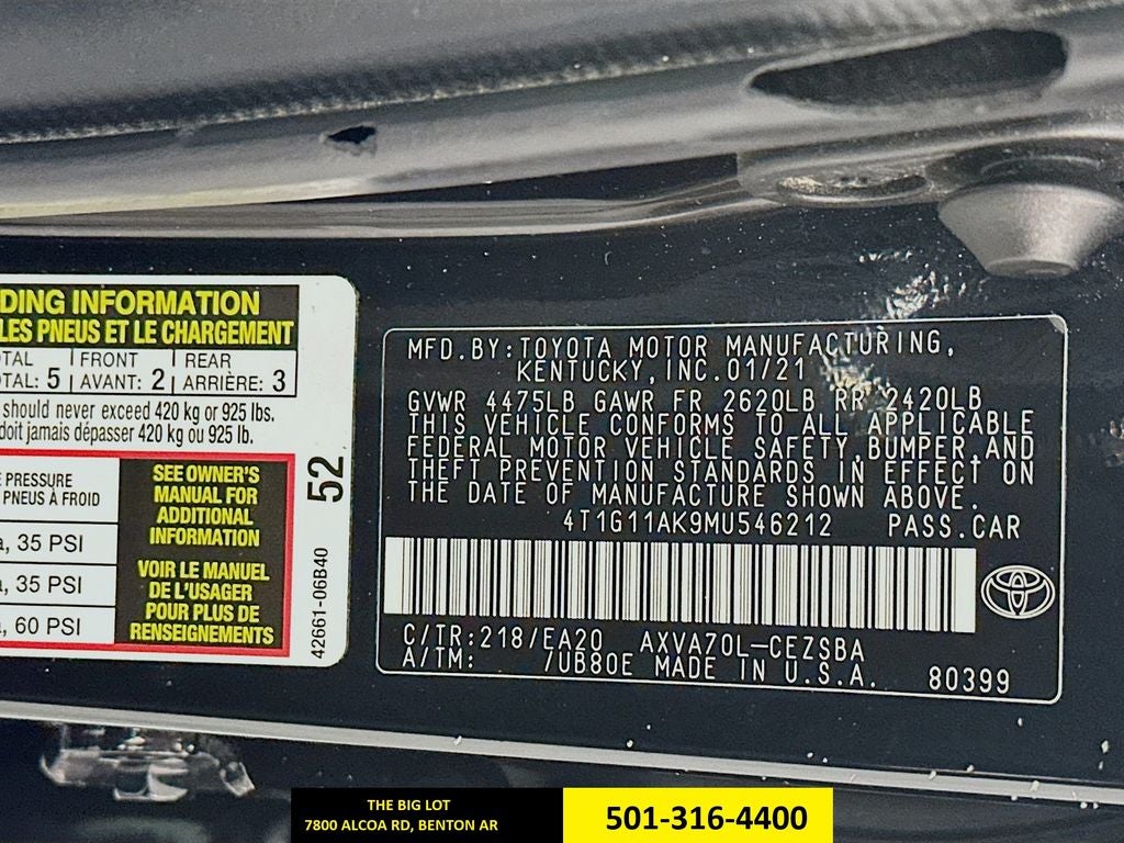 2021 Toyota Camry SE