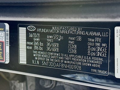 2022 Hyundai Santa Cruz SEL Premium