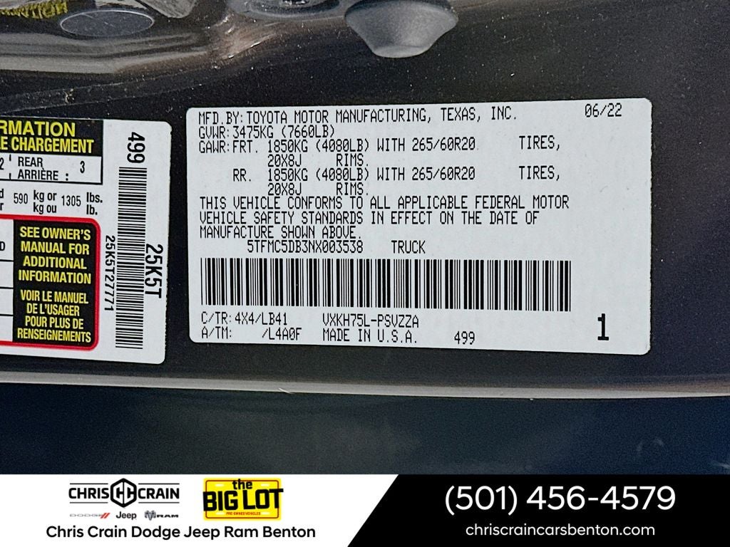 2022 Toyota Tundra Hybrid 1794 Edition