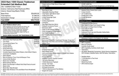 2022 RAM 1500 Classic Tradesman Quad Cab 4x2 6'4' Box