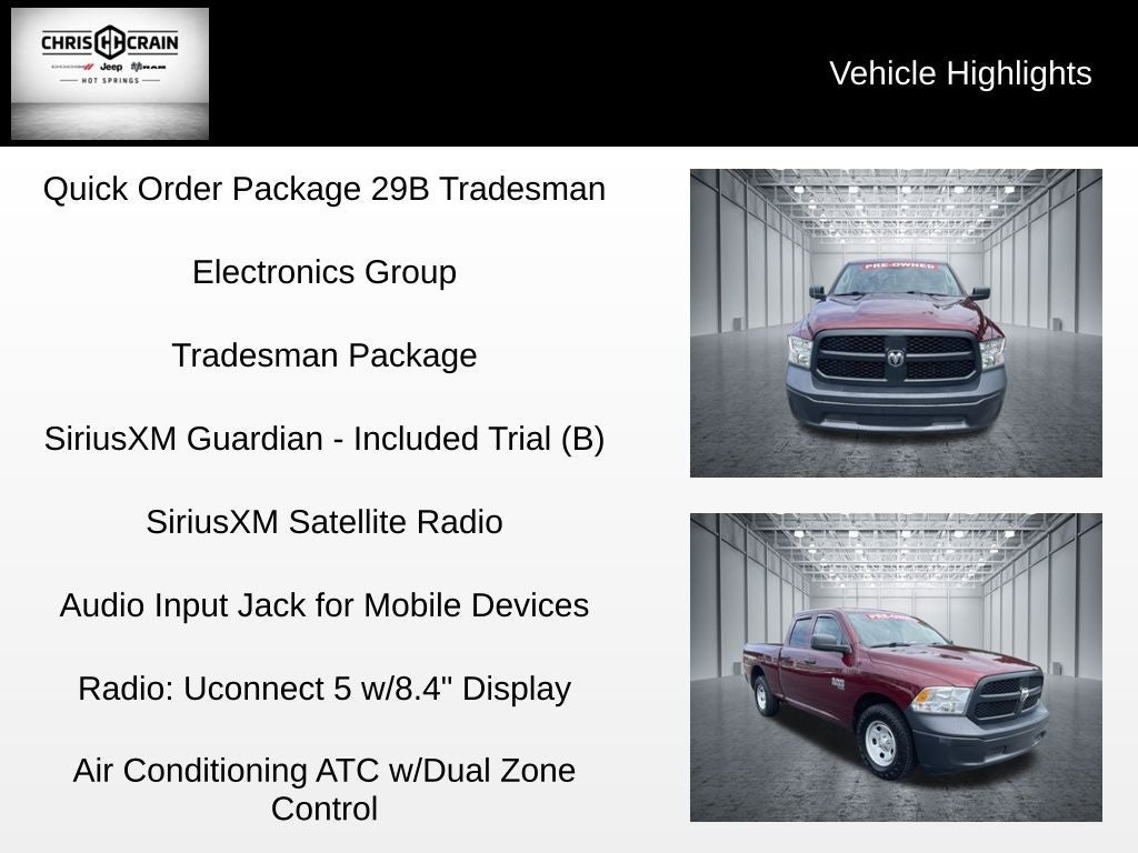 2022 RAM 1500 Classic Tradesman Quad Cab 4x2 6'4' Box