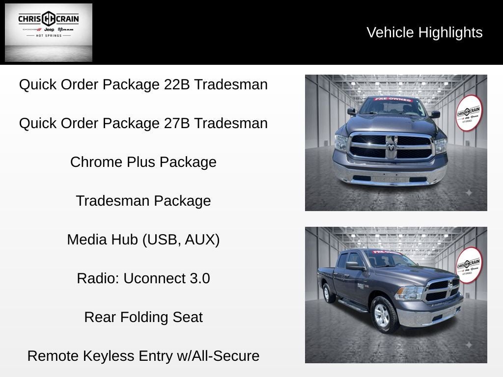 2020 RAM 1500 Classic Tradesman Quad Cab 4x2 6'4' Box