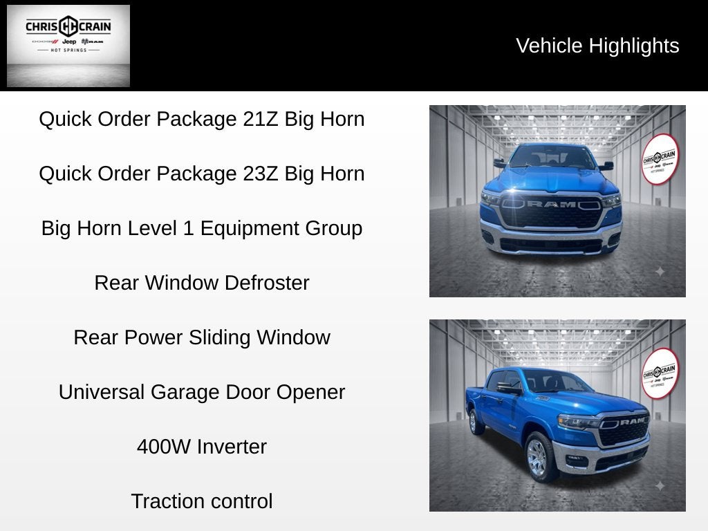 2025 RAM 1500 Big Horn Crew Cab 4x4 5'7' Box