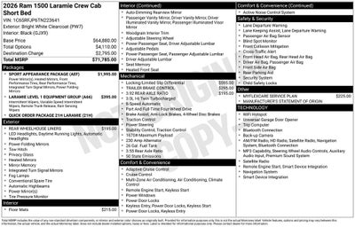 2026 RAM Ram 1500 RAM 1500 LARAMIE CREW CAB 4X4 5'7' BOX