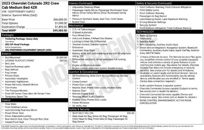 2023 Chevrolet Colorado 4WD Crew Cab Short Box ZR2