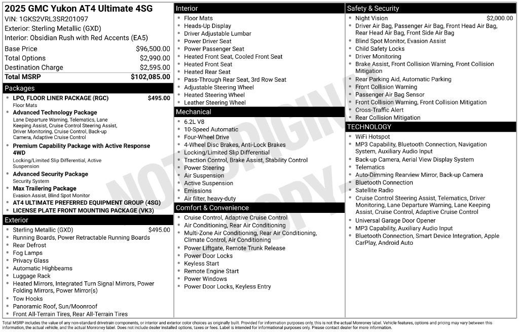 2025 GMC Yukon 4WD AT4 Ultimate