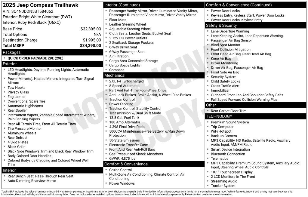 2025 Jeep Compass Trailhawk 4x4