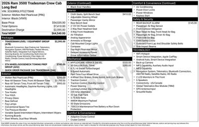 2026 RAM Ram 3500 RAM 3500 TRADESMAN CREW CAB 4X4 8' BOX