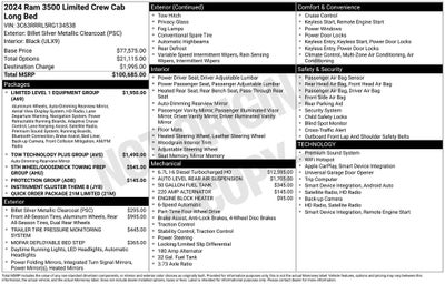 2024 RAM 3500 Limited Crew Cab 4x4 8' Box