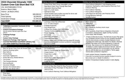 2024 Chevrolet Silverado 1500 4WD Crew Cab Short Bed Custom